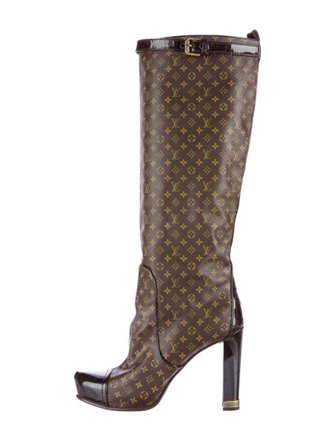 louis vuitton women's knee high boots|Louis Vuitton heeled boots.